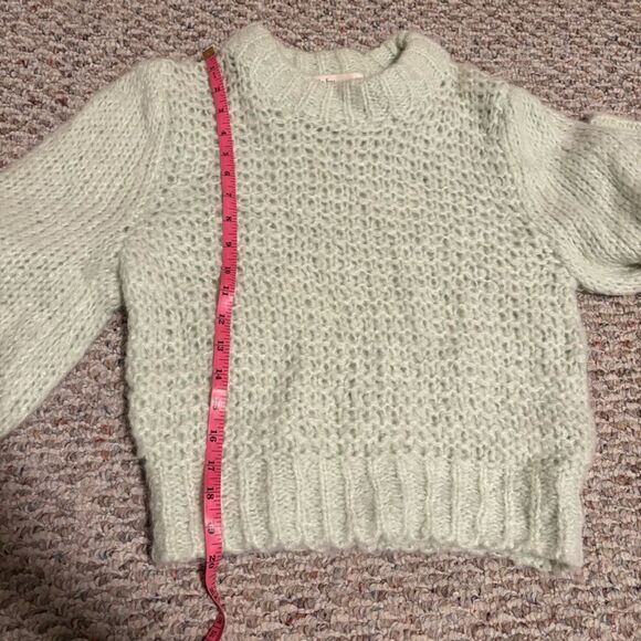 Aritzia Wilfred  Le Fou Shimmy Sweater Ginger Mint Alpaca Wool Blend- Size Small - Picture 10 of 11